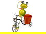 Ibergarden Macetero Bicicleta Rana 31 cm x 32 cm x 17 cm Metal Amarillo, Rojo y Verde (Set de 6)