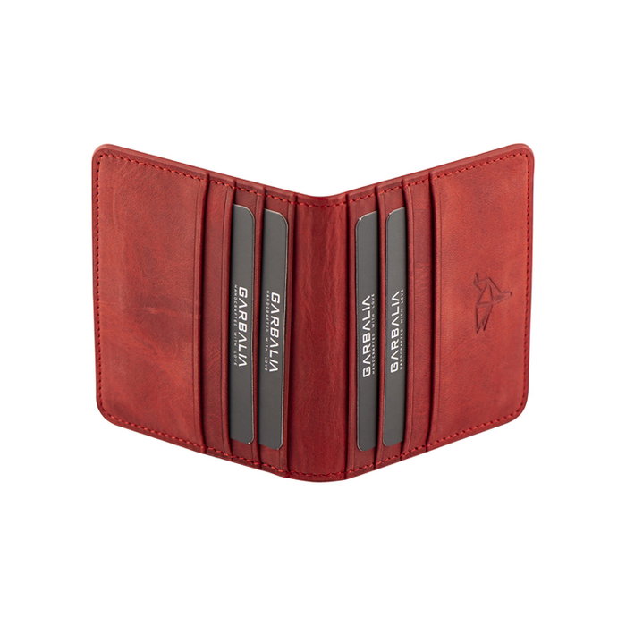 Zoozie Bags Cartera para Hombre Red en Piel Auténtica de Lujo Elegante