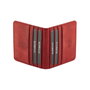 Zoozie Bags Cartera para Hombre Red en Piel Auténtica de Lujo Elegante