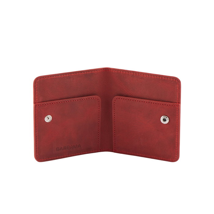 Zoozie Bags Cartera para Hombre Red en Piel Auténtica de Lujo Elegante