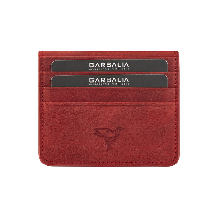 Zoozie Bags Cartera para Hombre Red en Piel Auténtica de Lujo Elegante