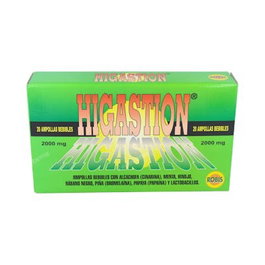 ROBIS Higastion 20Amp Soporte Digestivo y Hepático con Alcachofa, Rábano Negro, Hinojo y Menta 20 Ampollas