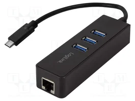 LogiLink UA0283 Adaptador USB Tipo C a Ethernet RJ45 y 3x USB 3.2 Gen 1