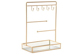 DKD Home Decor Joyero Metálico Dorado