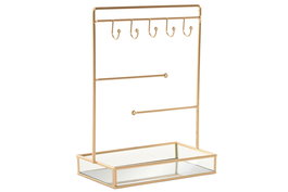 DKD Home Decor Joyero Metal Dorado 7.5 x 32.5 x 21 cm (2 Unidades)
