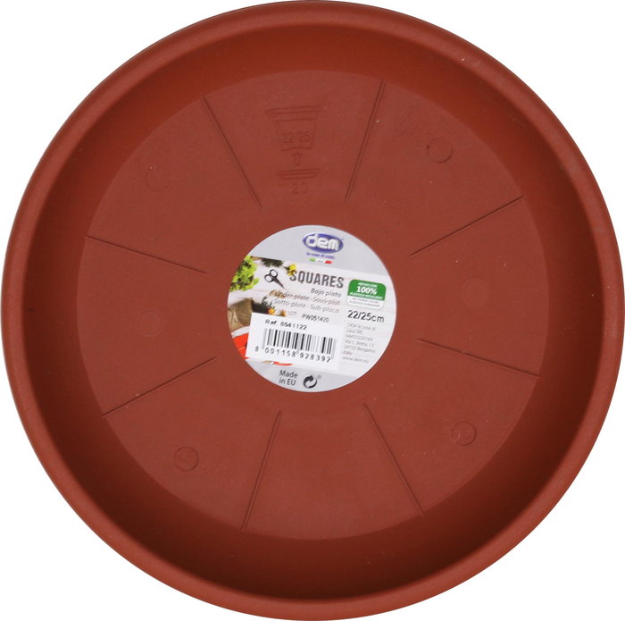 Dem Bajo Plato Para Maceta 22/25 cm "Squares" (6 Unidades)