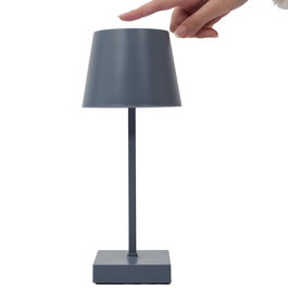 Home Deco Factory Lámpara Led Táctil Gris Oscuro con 3 Intensidades de Luz
