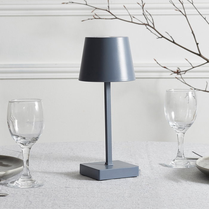 Home Deco Factory Lámpara Led Táctil Gris Oscuro con 3 Intensidades de Luz Home Deco Factory Lámpara Led Táctil Gris Oscuro con 3 Intensidades de Luz