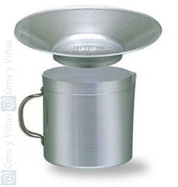 Hostal Escurreverduras profesional aluminio puro, asa acero 18/10, apto todo fuego, 20 cm