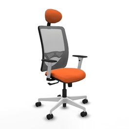 PIQUERAS Y CRESPO Silla de oficina Zulema Naranja y Gris con mecanismo Sincro