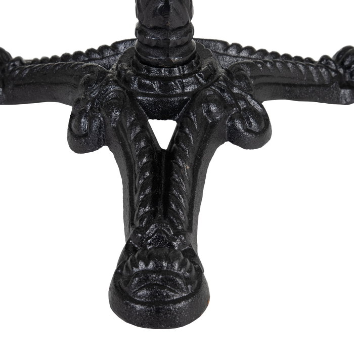 Mesa Auxiliar Blanco-Negro Metal-Mármol 60 X 60 X 71 cm