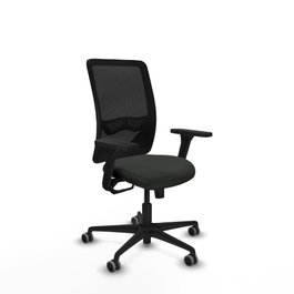 PIQUERAS Y CRESPO Silla de oficina Zulema con mecanismo Sincro y Brazos 3D, Negra