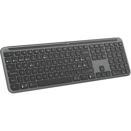 Logitech K950 Teclado Inalambrico Negro, Teclado Completo con Bluetooth y Receptor USB, Multidispositivo, Compatible con Windows y macOS