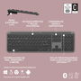 Logitech K950 Teclado Inalámbrico Bluetooth Completo para Windows, macOS, Chrome - Logi Bolt, 36 Meses Batería, Negro