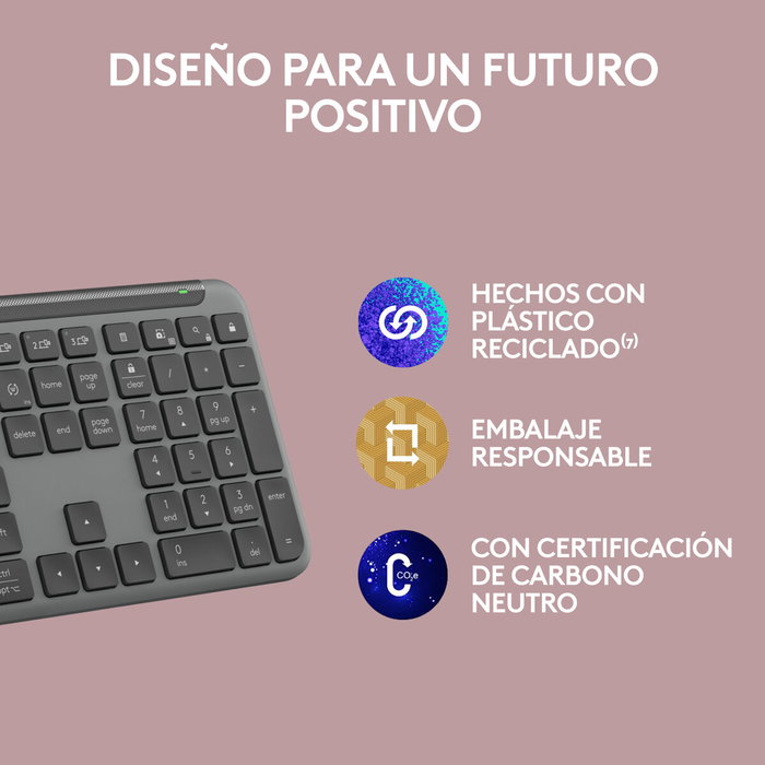 Logitech Signature Slim K950 Teclado Inalámbrico Grafito Español