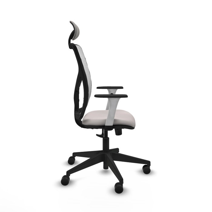PIQUERAS Y CRESPO Silla de oficina Motilla con mecanismo Sincro y cabecero fijo, Blanco PIQUERAS Y CRESPO Silla de oficina Motilla con mecanismo Sincro y cabecero fijo, Blanco