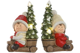 DKD Home Decor Figura LED Magnesia Surtido de 2 Piezas