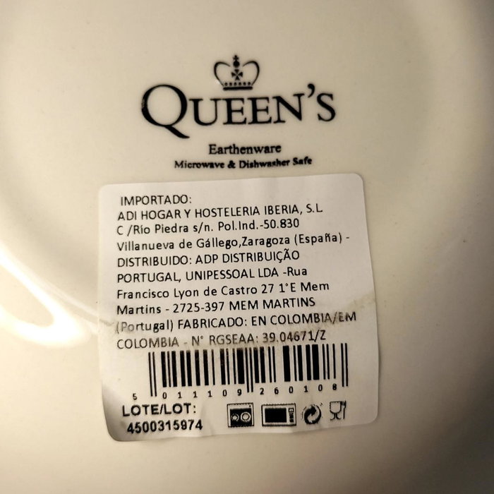 Queen's Plato Llano Artic White Blanco Queen's Plato Llano Artic White Blanco