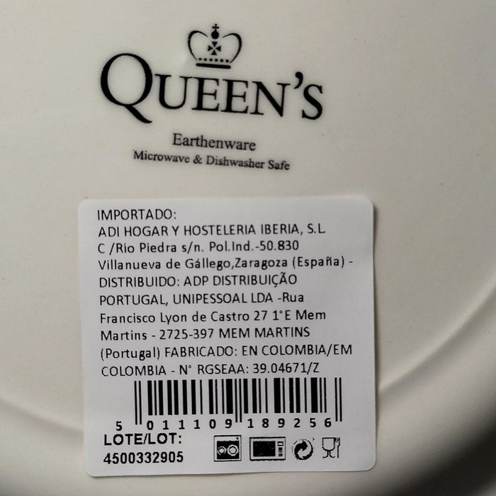 Queen's Plato Llano Artic White Blanco Queen's Plato Llano Artic White Blanco