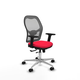 PIQUERAS Y CRESPO Silla de oficina Jorquera con mecanismo Sincro/Traslack Rojo/Gris