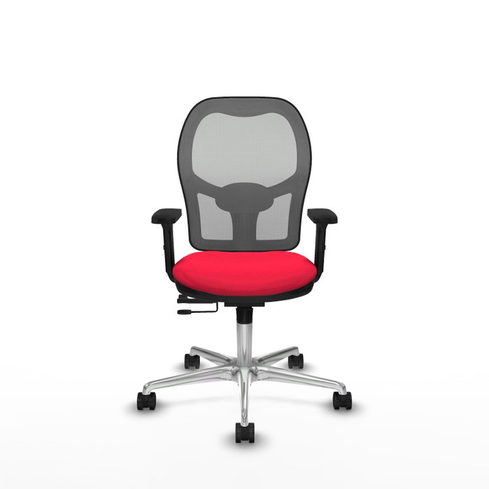PIQUERAS Y CRESPO Silla de oficina Jorquera con mecanismo Sincro/Traslack Rojo/Gris