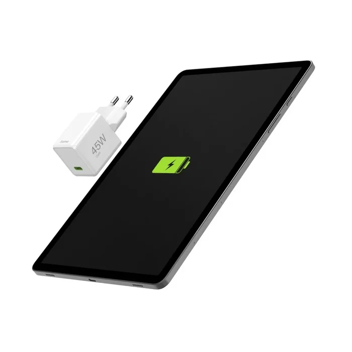 HAMA 00201983 Cargador Rápido GaN 45W USB-C, Compatible Power Delivery y Quick Charge 3.0, Para Smartphone, Tablet y Portátil, Ultracompacto, Blanco, Enchufe Europeo HAMA 00201983 Cargador Rápido GaN 45W USB-C, Compatible Power Delivery y Quick Charge 3.0, Para Smartphone, Tablet y Portátil, Ultracompacto, Blanco, Enchufe Europeo