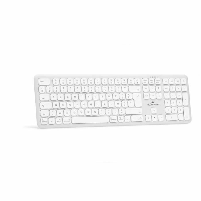 Bluestork Teclado inalámbrico Bluetooth M30 Blanco para Mac
