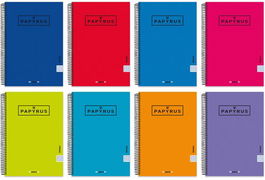 Bloc Papyrus Uniclas Tapa Extra Fº 80H Pauta 3.5 90G Rojo (Set de 5)