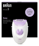 Braun Silk-épil 3 3-000 Depiladora con Cable, Púrpura y Blanco
