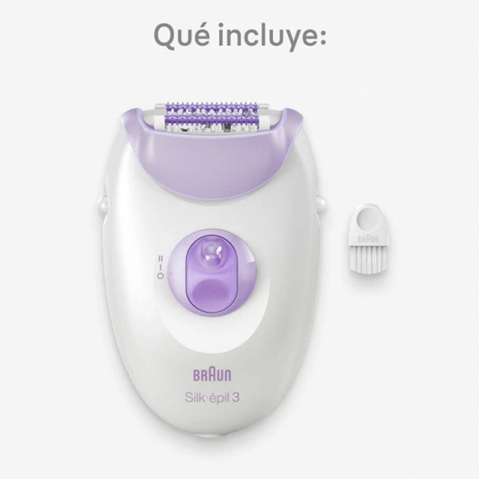 Braun Silk-épil 3 3-000 Depiladora con Cable, Púrpura y Blanco Braun Silk-épil 3 3-000 Depiladora con Cable, Púrpura y Blanco