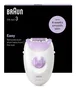 Braun Silk-épil 3 3-000 Epiladora con 20 Pinzas MicroGrip - Color Púrpura y Blanco, Modelo 7500435224970