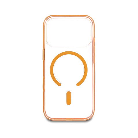 DeLOCK Funda para iPhone 17 Pro compatible con MagSafe, Transparente Naranja DeLOCK Funda para iPhone 17 Pro compatible con MagSafe, Transparente Naranja
