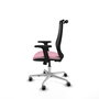 PIQUERAS Y CRESPO Silla de oficina Mardos con mecanismo Sincro, Rosa y Negro
