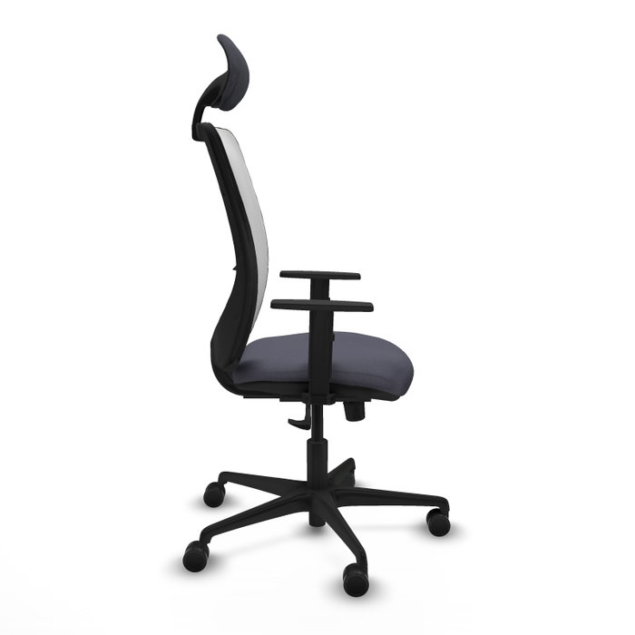 PIQUERAS Y CRESPO Silla de oficina Zulema con mecanismo Sincro, Gris oscuro y Blanco PIQUERAS Y CRESPO Silla de oficina Zulema con mecanismo Sincro, Gris oscuro y Blanco