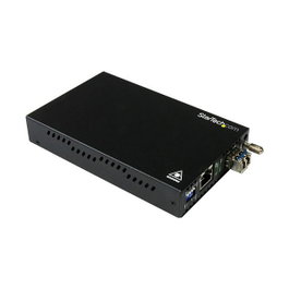StarTech Conversor de Medios Gigabit Ethernet de Cobre a Fibra Óptica SM LC 20 Km