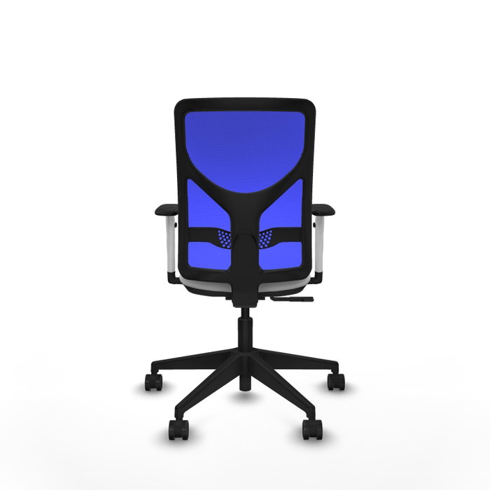 PIQUERAS Y CRESPO Silla de oficina Motilla con mecanismo Sincro, Blanco y Azul PIQUERAS Y CRESPO Silla de oficina Motilla con mecanismo Sincro, Blanco y Azul