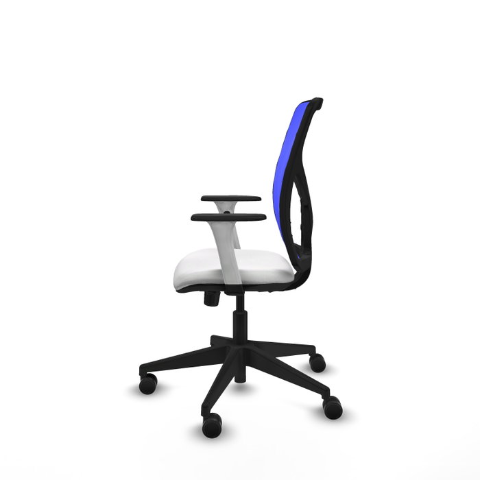 PIQUERAS Y CRESPO Silla de oficina Motilla con mecanismo Sincro, Blanco y Azul PIQUERAS Y CRESPO Silla de oficina Motilla con mecanismo Sincro, Blanco y Azul