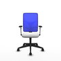 PIQUERAS Y CRESPO Silla de oficina Motilla con mecanismo Sincro, Blanco y Azul