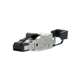 METZ CONNECT 130E405032-E Conector RJ-45 Cat.6a Negro/Plata