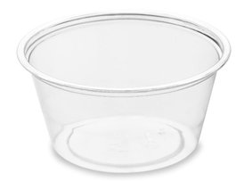 Duni Bol Salsa 2, envase desechable de 6 cl (6.4 cm x 3 cm), transparente, RPet, 2500 unidades