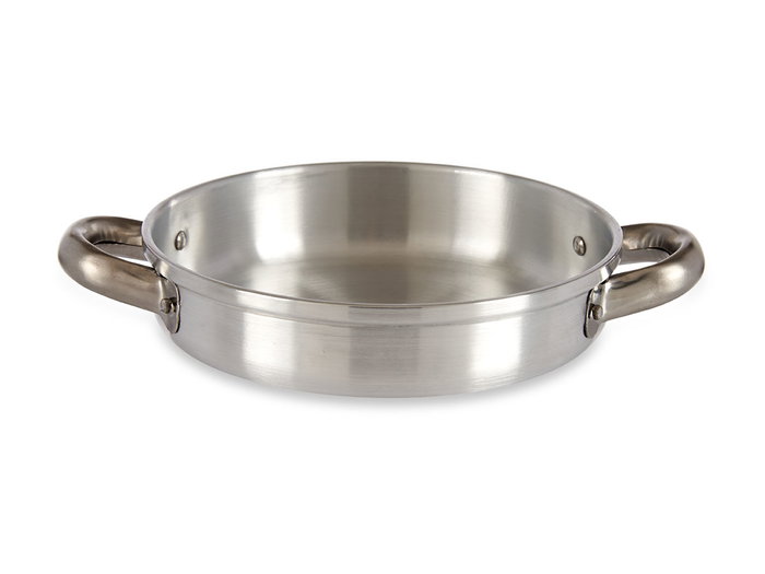 Kinvara Sartén de Aluminio con Asas 18 cm Plata Apta para Gas y Horno (Set de 12)