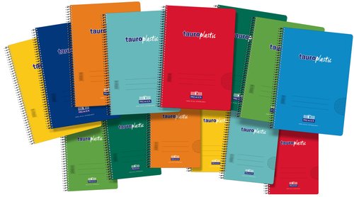 Bloc Tauro Plastic Tapa Pp 4º 80H Pauta 3,5 90G Surtido (8 Col.) (Set de 8) Bloc Tauro Plastic Tapa Pp 4º 80H Pauta 3,5 90G Surtido (8 Col.) (Set de 8)