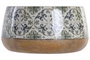 DKD Home Decor Bol de Mango Lacado Verde y Blanco, Pack de 2