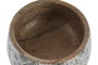DKD Home Decor Bol de Mango Lacado Verde y Blanco, Pack de 2