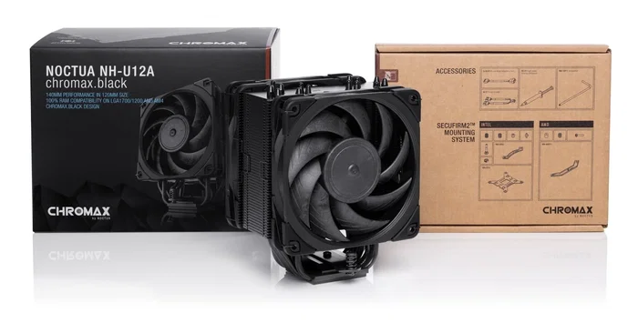 Noctua NH-U12A chromax.black Disipador de CPU Negro Noctua NH-U12A chromax.black Disipador de CPU Negro