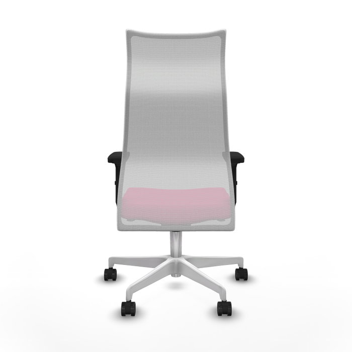 PIQUERAS Y CRESPO Sillón Albacete con mecanismo Sincro, Similpiel Rosa y Malla Blanco PIQUERAS Y CRESPO Sillón Albacete con mecanismo Sincro, Similpiel Rosa y Malla Blanco