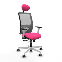 PIQUERAS Y CRESPO Silla de oficina Zulema Rosa y Gris