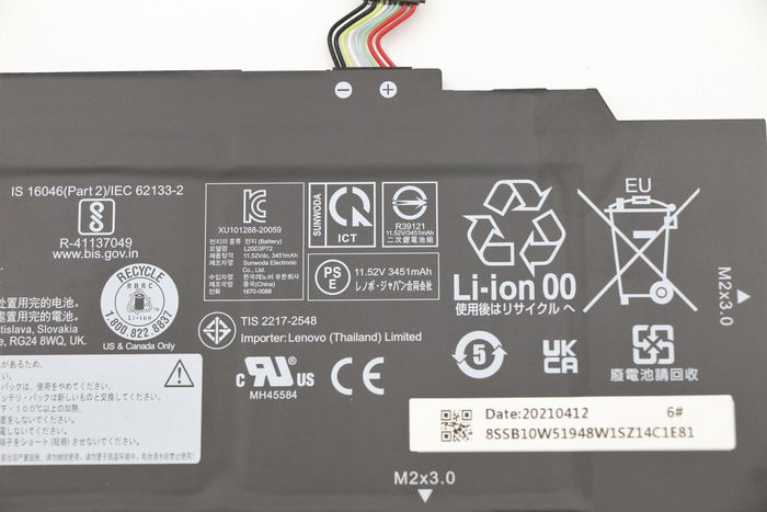Lenovo Batería Interna de Iones de Litio 41Wh, 11.52V, 3 Celdas, para Portátiles Lenovo - Recambio Original Compatible Lenovo Batería Interna de Iones de Litio 41Wh, 11.52V, 3 Celdas, para Portátiles Lenovo - Recambio Original Compatible