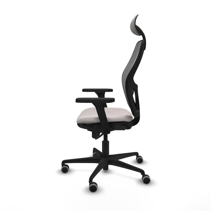 PIQUERAS Y CRESPO Silla de oficina Jorquera con mecanismo Sincro, Blanco y Gris