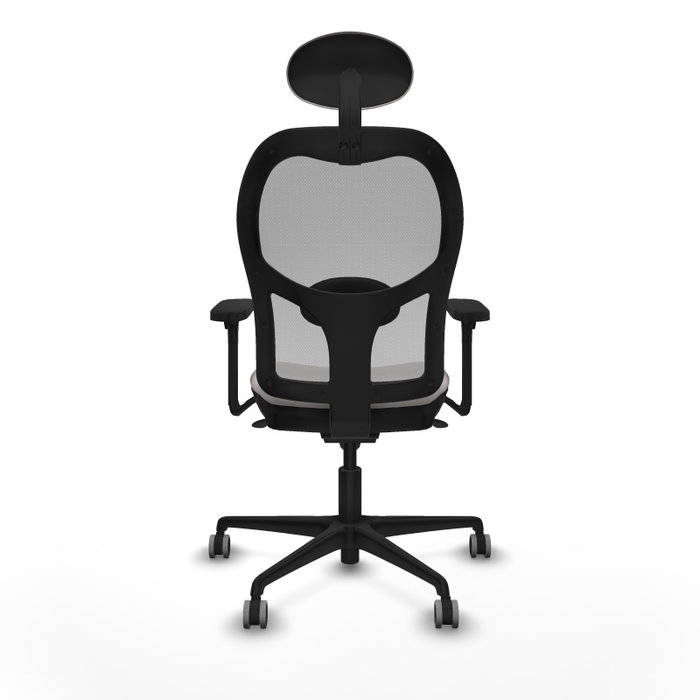 PIQUERAS Y CRESPO Silla de oficina Jorquera con mecanismo Sincro, Blanco y Gris